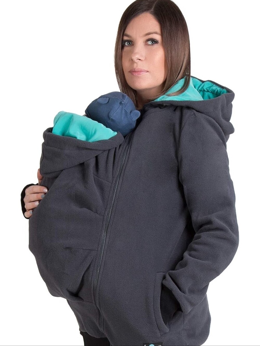 3 in 1 maternity Fleece Jacket For Mom And Baby Womens Size L/XL